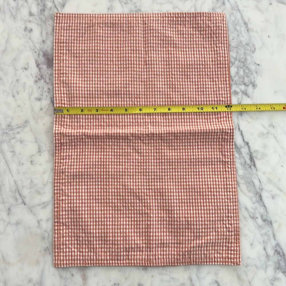 Charter Club π― Cotton Madras Plaid 6 napkins 6 rings 4 placemats EUC ποΈ - Picture 6 of 8